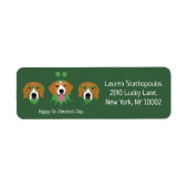 Happy St Patricks Day Beagle Dogs Etiket (Voorkant)