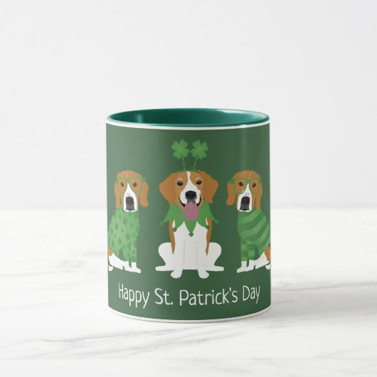 Happy St Patricks Day Beagle Dogs Mok (Midden)