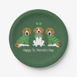 Happy St Patricks Day Beagle Dogs Papieren Bordje