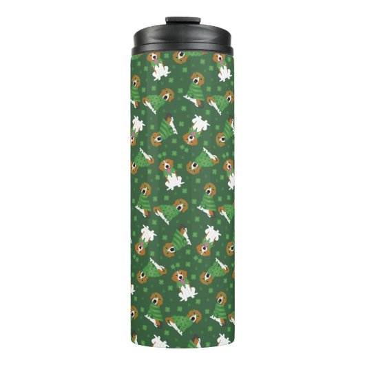 Happy St Patricks Day Beagle Dogs Thermosbeker (Voorkant)