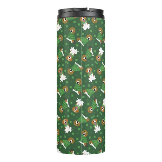 Happy St Patricks Day Beagle Dogs Thermosbeker (Achterkant)