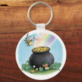 Happy St. Patrick's Day Bee Sleutelhanger (Voorkant)