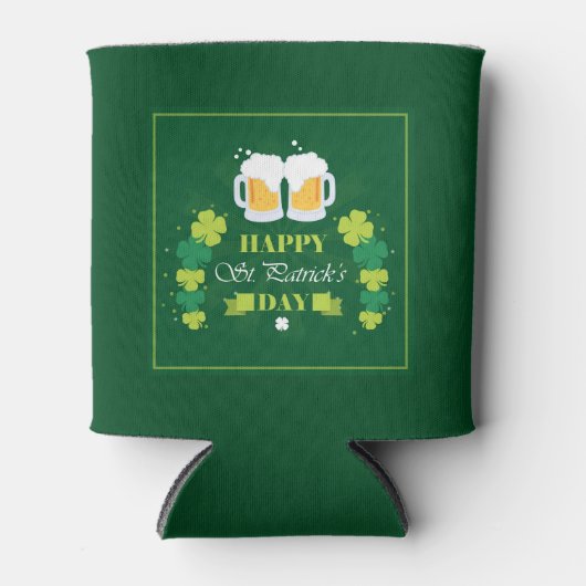 Happy St. Patricks Day Beer and Clovers Blikjeskoeler (Voorkant)