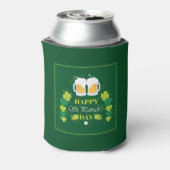 Happy St. Patricks Day Beer and Clovers Blikjeskoeler (Blikje Achterkant)