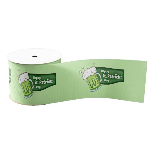 Happy St. Patricks Day Beer Grosgrain Lint (Spoel)