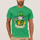 Happy St. Patrick's Day Beer Irish Cat Funny T-shirt (Voorkant)