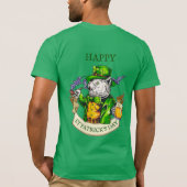 Happy St. Patrick's Day Beer Irish Cat Funny T-shirt (Achterkant)