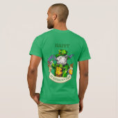 Happy St. Patrick's Day Beer Irish Cat Funny T-shirt (Achterkant volledig)