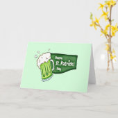 Happy St. Patricks Day Beer Kaart (Gele Bloem)