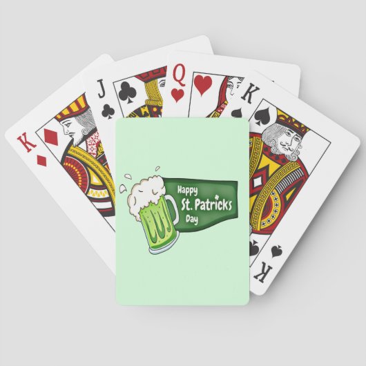 Happy St. Patricks Day Beer Pokerkaarten (Achterkant)