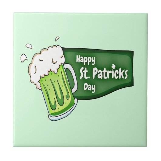 Happy St. Patricks Day Beer Tegeltje (Voorkant)