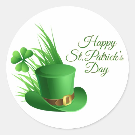 Happy St. Patrick's Day begroetings Ronde Sticker (Voorkant)