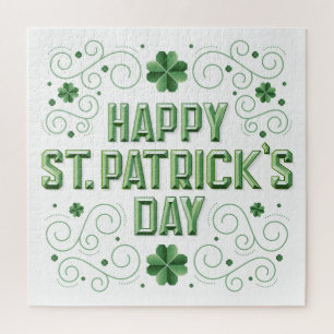 Happy St. Patrick's Day (Beveled) Puzzle 20x20 Legpuzzel