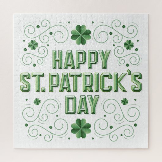 Happy St. Patrick's Day (Beveled) Puzzle 20x20 Legpuzzel (Verticaal)