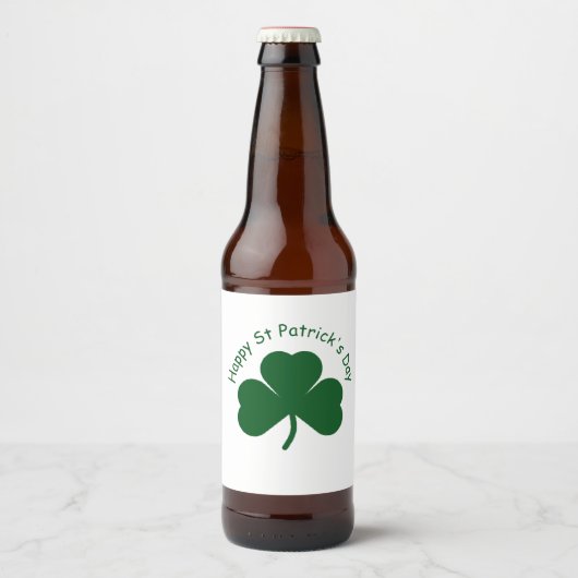 Happy St Patrick's Day Bier Etiket (Voorkant)