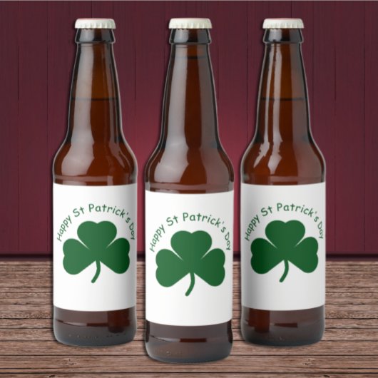 Happy St Patrick's Day Bier Etiket