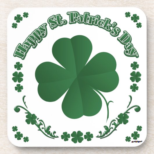 Happy St. Patrick's Day Bier Onderzetter (Voorkant)