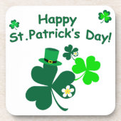 Happy St. Patrick's Day Bier Onderzetter (Voorkant)
