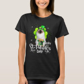 Happy St Patrick's Day Birman Cat Shamrock Lucky T-shirt (Voorkant)