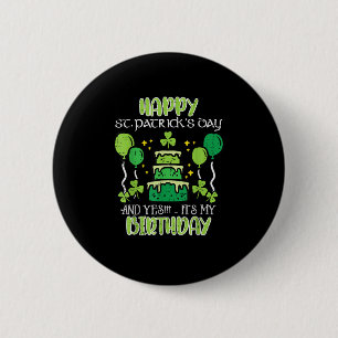 Happy St Patricks Day Birthday Bday Mannen Vrouwen Ronde Button 5,7 Cm