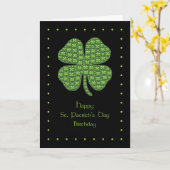 Happy St. Patrick's Day Birthday Card Kaart (Gele Bloem)