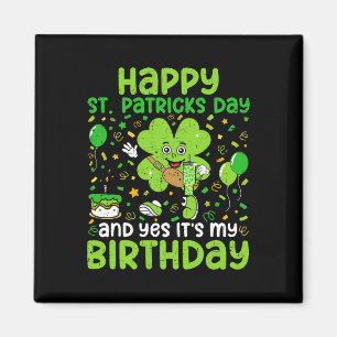 Happy St Patricks Day Birthday Shamrock Dab Bday P Magneet