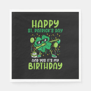 Happy St Patricks Day Birthday Shamrock Dab Bday P Servet