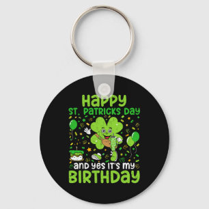 Happy St Patricks Day Birthday Shamrock Dab Bday P Sleutelhanger