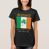 Happy St Patrick's Day BLESSED Faith Hope Love T-shirt (Voorkant)