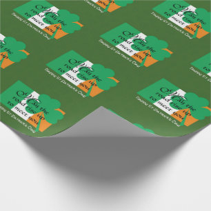 HAPPY ST PATRICK'S DAY Blessing Shamrock Cadeaupapier
