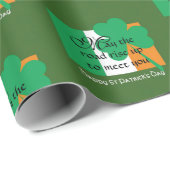 HAPPY ST PATRICK'S DAY Blessing Shamrock Cadeaupapier (Rol Hoek)