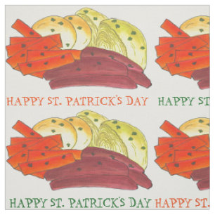 Happy St. Patrick's Day Boiled Corned Beef Cabbage Stof