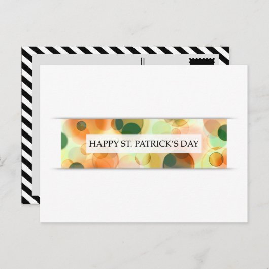 happy st patricks day ( bokeh ) briefkaart (Voorkant / Achterkant)