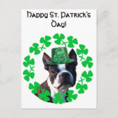 Happy St. Patrick's Day Boston Terrier Briefkaart (Voorkant)