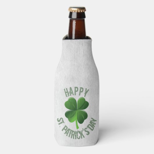 Happy St. Patrick's Day Bottle Cooler (Fles Voorkant)