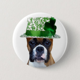 Happy St. Patrick's Day Boxer knop Ronde Button 5,7 Cm