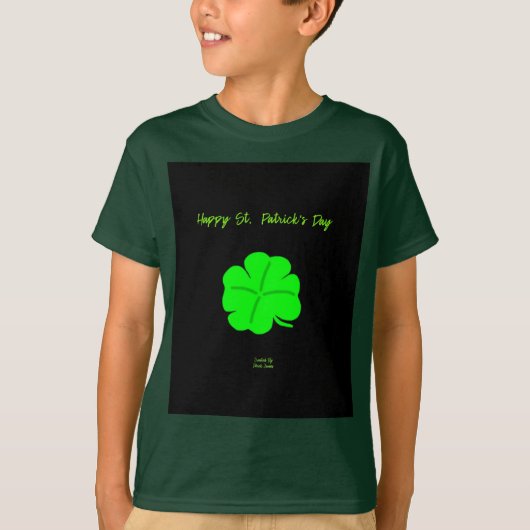 Happy St. Patrick's Day Boys Deep Forest T-Shirt (Voorkant)