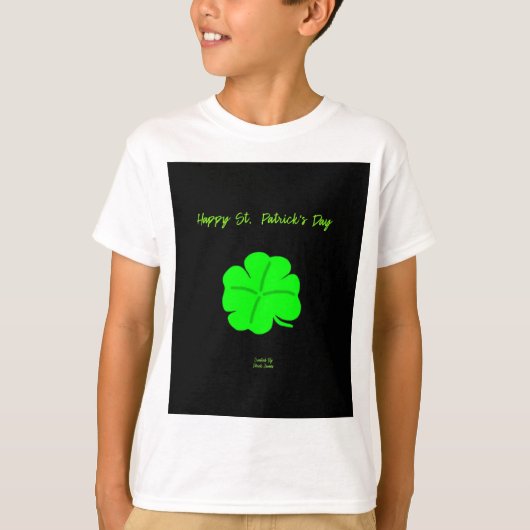 Happy St. Patrick's Day Boys Wit Basic T-Shirt (Voorkant)