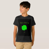 Happy St. Patrick's Day Boys Zwart Basic T-Shirt (Voorkant volledig)