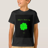 Happy St. Patrick's Day Boys Zwart Basic T-Shirt (Voorkant)