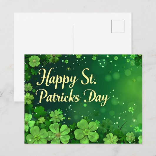 Happy St. Patrick's Day Briefkaart (Voorkant / Achterkant)