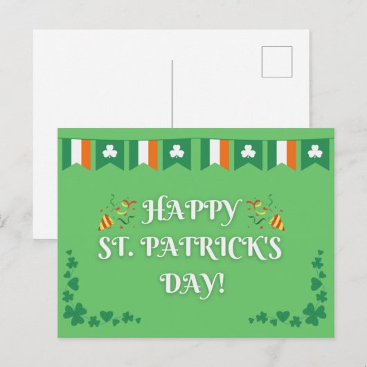 Happy St. Patrick's Day Briefkaart (Voorkant / Achterkant)
