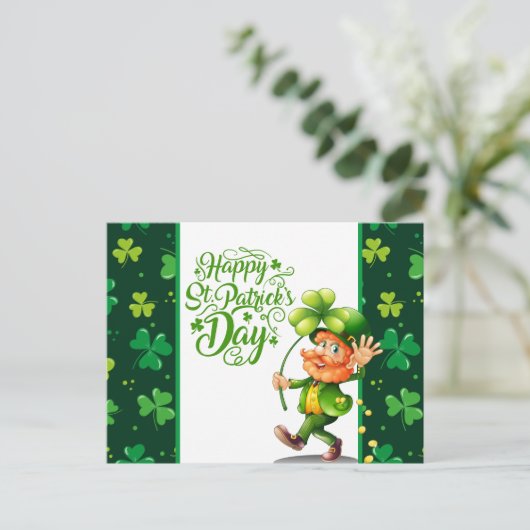 Happy St. Patrick's Day Briefkaart (Staand voorkant)