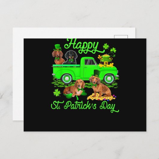 Happy St Patrick's Day Briefkaart (Voorkant / Achterkant)