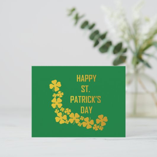 Happy St. Patrick's Day Briefkaart (Staand voorkant)