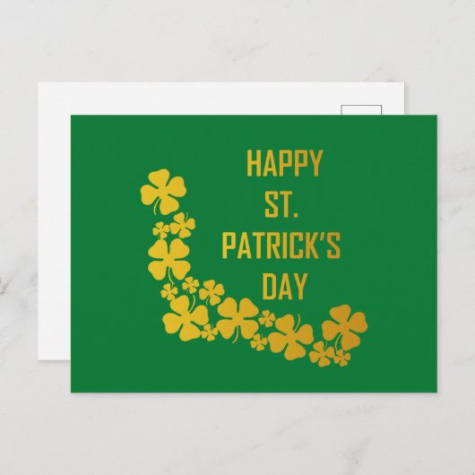 Happy St. Patrick's Day Briefkaart (Voorkant / Achterkant)