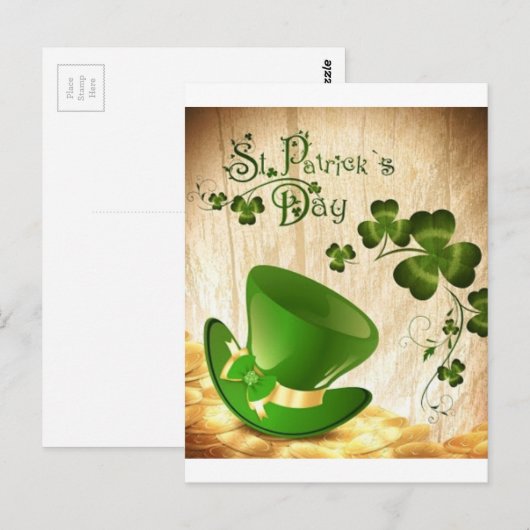 Happy St. Patrick's Day Briefkaart (Voorkant / Achterkant)