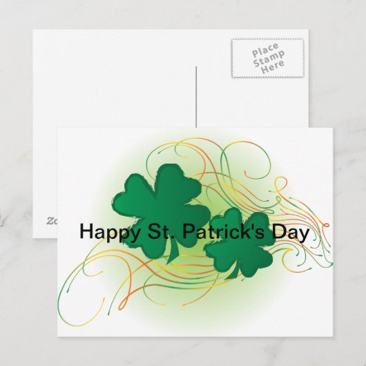 Happy St. Patrick's Day Briefkaart (Voorkant / Achterkant)