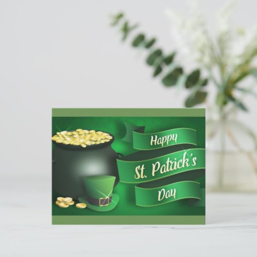 Happy St.Patrick's Day Briefkaart (Staand voorkant)
