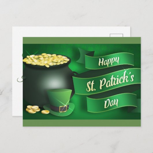 Happy St.Patrick's Day Briefkaart (Voorkant / Achterkant)